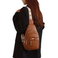 thumbnail image 6 of Deago Small Sling Bag for Women Leather Crossbody Purse Fanny Pack Chest Bag for Travel with Adjustable Strap (Khaki), 6 of 8