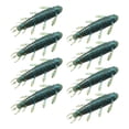 thumbnail image 4 of 8 señuelos de pesca blandos para lubina, lucioperca, gusanos de río Azul negro, 4 of 9