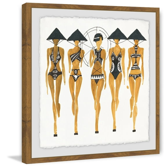 Conical Hat Fashion Framed Painting Print