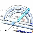 thumbnail image 2 of Multifunction 4 in 1 Protractor with Circle Drawing Tool Angles Measuring Ruler, 2 of 9