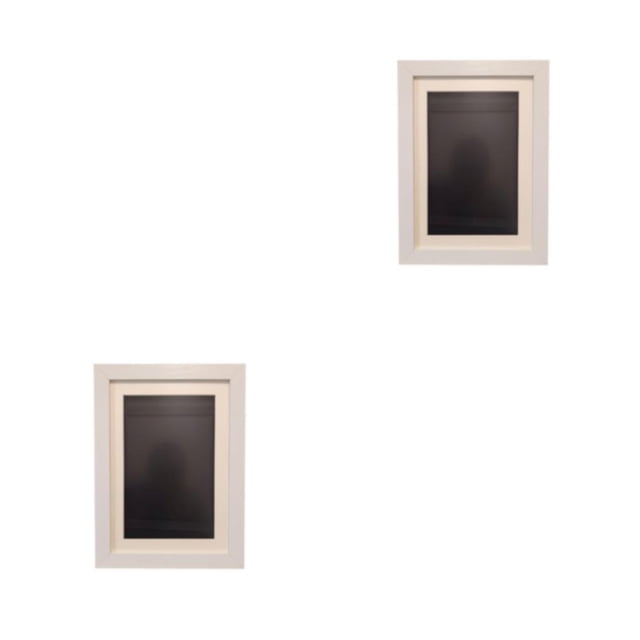 Tholdsy Marco de imagen Banda elástica decorativa Recubrimiento de color sólido Rectangular Reemplazo Fotografía Dibujo Marcos de Blanco 20.3x15.2 cm 2Conjunto