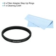 thumbnail image 3 of Uxcell 55mm-52mm Step Down Ring with Cleaning Cloth, 2 Pack Camera Lens Filter Adapter Ring, Black, 3 of 6