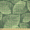 thumbnail image 2 of Ambesonne Abstract Fabric by the Yard Microfiber, Autumn Leaves Line Art, 3 Yards, Reseda Green Pale Green, 2 of 2