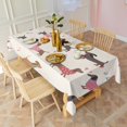 thumbnail image 6 of Colorful Funny Dachshund Rectangle Tablecloth 60"x102",Waterproof Polyester Rectangle Table Cloth, Wipeable Spillproof Polyester Tablecloth for Dining, Camping, Indoor and Outdoor, 6 of 6