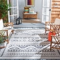 thumbnail image 3 of SAFAVIEH Cabana Arielle Ivory/Grey 2'2"X9' Runner Indoor/Outdoor Area Rug Ivory/Grey, 9' x 12', 3 of 13