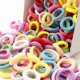 thumbnail image 4 of Small Hair Scrunchies - 200 Pack Assorted Colors Nylon Elastic Bands for Women & Girls Hair Accessories, 4 of 5