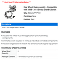thumbnail image 2 of Rear Wheel Hub Assembly - Compatible with 2008 - 2011 Dodge Grand Caravan 2009 2010, 2 of 2