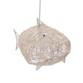 thumbnail image 5 of Pendant Lights, Chandelier, Fish-Shaped Rattan Weaving Lamp, 62x32cm, E26 Base, 110V Included Bulb, Handcrafted Eco-Friendly, Warm 2700K Lighting, Impact Resistant, Artistic Natural Modern Decor, 5 of 9