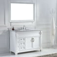 thumbnail image 6 of victoria 48" single bathroom vanity in white with black galaxy granite top and round sink with brushed nickel faucet and mirror, 6 of 9