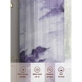 thumbnail image 5 of Purple Ombre Clouds Sheer Curtains 108 Inch Length 2 Panels Set, Modern Abstract Art Gradient Cloud Voile Window Treatment Semi Sheer Long Curtains Drapes for Bedroom/Living Room/Kitchen 52"x108"x2, 5 of 7