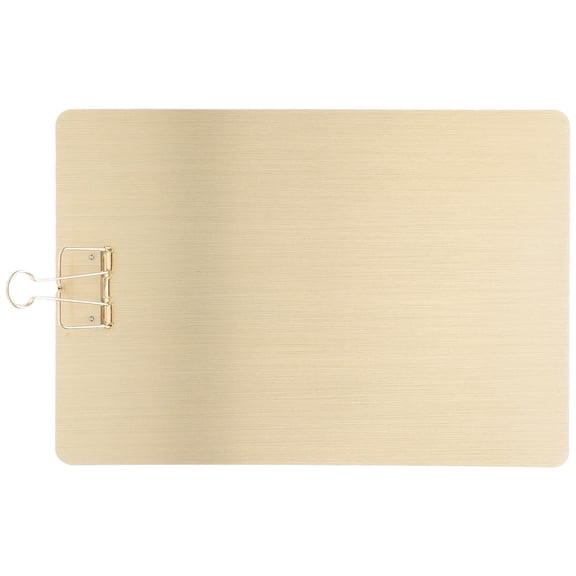 GETAJGHSD 1Pcs Golden Metal Electroplating Rectangular Clipboard for Menu Clipboard Use in Restaurant Hospital
