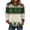 #0113-Green, variant on Uootdi Womens Tops Shamrock Print Waffle Knit Raglan Sleeve Tops Relaxed Fit Everyday Casual Sweatshirts Gift