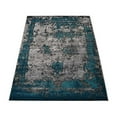 thumbnail image 2 of Rugsotic Carpets Machine Made Heatset Polypropylene Area Rugs - 9'X12', Rectangle, Ivory Blue, Abstract Modern Design, High Pile Machine Made Area Rugs For Living Room, Bed Room (Mx0019), 2 of 5