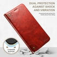 thumbnail image 6 of SaniMore for iPhone 14 6.1" 2022 Wallet Cover, PU Leather Magnetic Book Folding Flip Folio Case Wear-resistant Shockproof Anti-fall [RFID Blocking] & Stand Function for iPhone 14, Red, 6 of 6