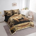 thumbnail image 3 of jejeloiu Bohemian Sailboat 7-Piece Twin Bedding Sets,Jungle Animal Deer Bear Bedding Comforter Set,Retro Aztec Geometric Sheet Sets For Men Women,Microfiber Bedroom Decor Reversible, 3 of 8
