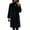 Black, variant on Faux Fur Women Faux Coat Elegant Thick Warm Fashion Outerwear Long Fake Jacket Black S