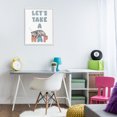 thumbnail image 3 of Stupell Industries Contemporary Let's Take A Nap Phrase Sleeping Baby Hippo White Framed Giclee Art, 24 x 30, by Ziwei Li, 3 of 7