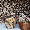 thumbnail image 3 of Soporte de almacenamiento de leña, cesta de almacenamiento para chimenea, organizador de leña de Metal para acampar, 3 of 6