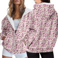 thumbnail image 4 of WILLBEST Sudadera de Mujer con Capucha Estampada Navideña y Cremallera, Estilo Casual y Holgado, Talla 478 Mediana, 4 of 6