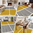 thumbnail image 5 of Area Rug for Living Room, Yellow Non-Slip Indoor Large Carpet for Bedroom/Dining Room, Modern Painting Farmhouse Striped Abstract Art Washable Low-Profile Rectangle Floor Runner Rugs - 6 x 9 Ft, 5 of 8