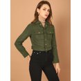 thumbnail image 4 of INSPIRE CHIC Veste Moto Courte en Faux Suède à Col Rabattu pour Femmes, 4 of 6