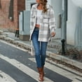 thumbnail image 5 of adviicd Jackets For Women Quarter Winter Jackets Women S Casual Plaid Flannel Shacket Jacket Oversized Heavy Weight Wool Winter Jackets Winter Coats, 5 of 5