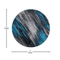 thumbnail image 3 of Blue 5x5 Round Abstract Rug, 3 of 4
