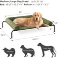 thumbnail image 6 of Cooling Elevated Dog Bed for Large Dogs, Outdoor Raised Dog Beds Portable Dogs Cot Bed W/Breathable Mesh, Pet Cots W/Removable Waterproof Bolster, 6 of 12