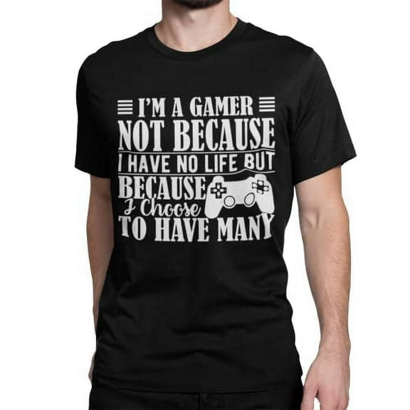 BROOKLYN VERTICAL I'm A Gamer | Funny Video Gamer Adult Humor Short Sleeve Crew Neck T-Shirt