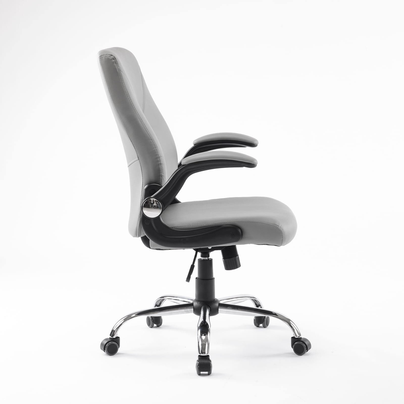 VERSA II Office Desk Chair, Customer Rolling Seat, Adjustable Height Lift Armrest, Conference Room, Reception, Waiting Area Chair, Storm Gray
