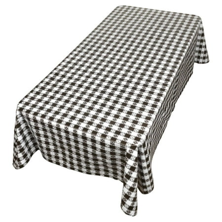 

Carnation Home Fashions Picnic Check Black 52 x52 vinyl flannel backed tablecloth