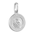 thumbnail image 3 of Dainty Sterling Silver St Jude Medal Necklace 1/2 inch Round Italy, 16 inch Chain 0.8mm, 3 of 3
