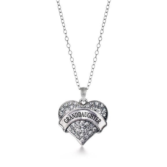 Granddaughter Pave Heart Necklace