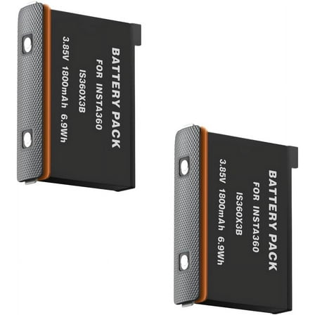 2X 1800mAh Battery Compatible for Insta360 ONE X3 Camera