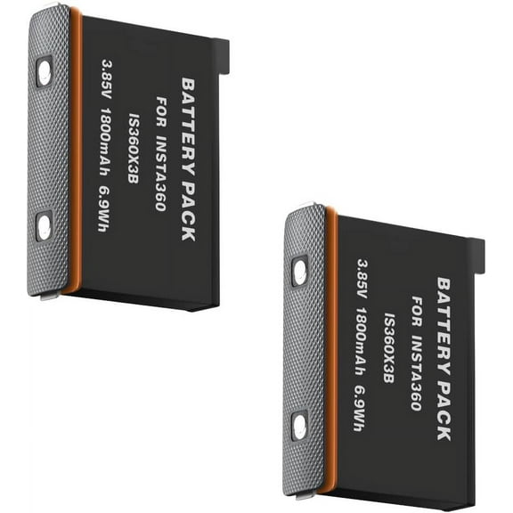2X 1800mAh Battery Compatible for Insta360 ONE X3 Camera