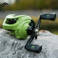 thumbnail image 3 of HAUT TON TT200 Green Baitcasting Fishing Reel Aluminum alloy Spool 7.2:1 High Speed Gear Ratio 4+1 Bearings 8KG/13.64Lb Max Drag, 3 of 8