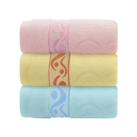 

Mnjin 3PC Towel Absorbent Clean And Easy To Clean Cotton Absorbent Soft Suitable For Kitchen Bathroom Living Room Multicolor