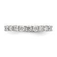 thumbnail image 4 of 14k White Gold Round Cut Diamond Eternity Wedding Band Anniversary Ring Size 5.5 - 1.85 Ct., 4 of 6