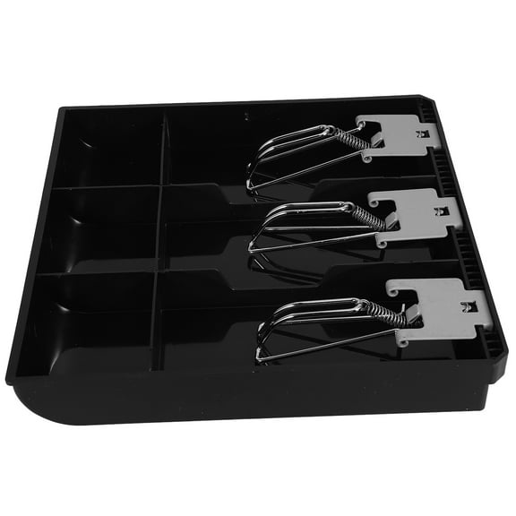 HOMEMAXS  Money Organizer Cash Drawer under Counter Register Insert Tray Large Drawers Black