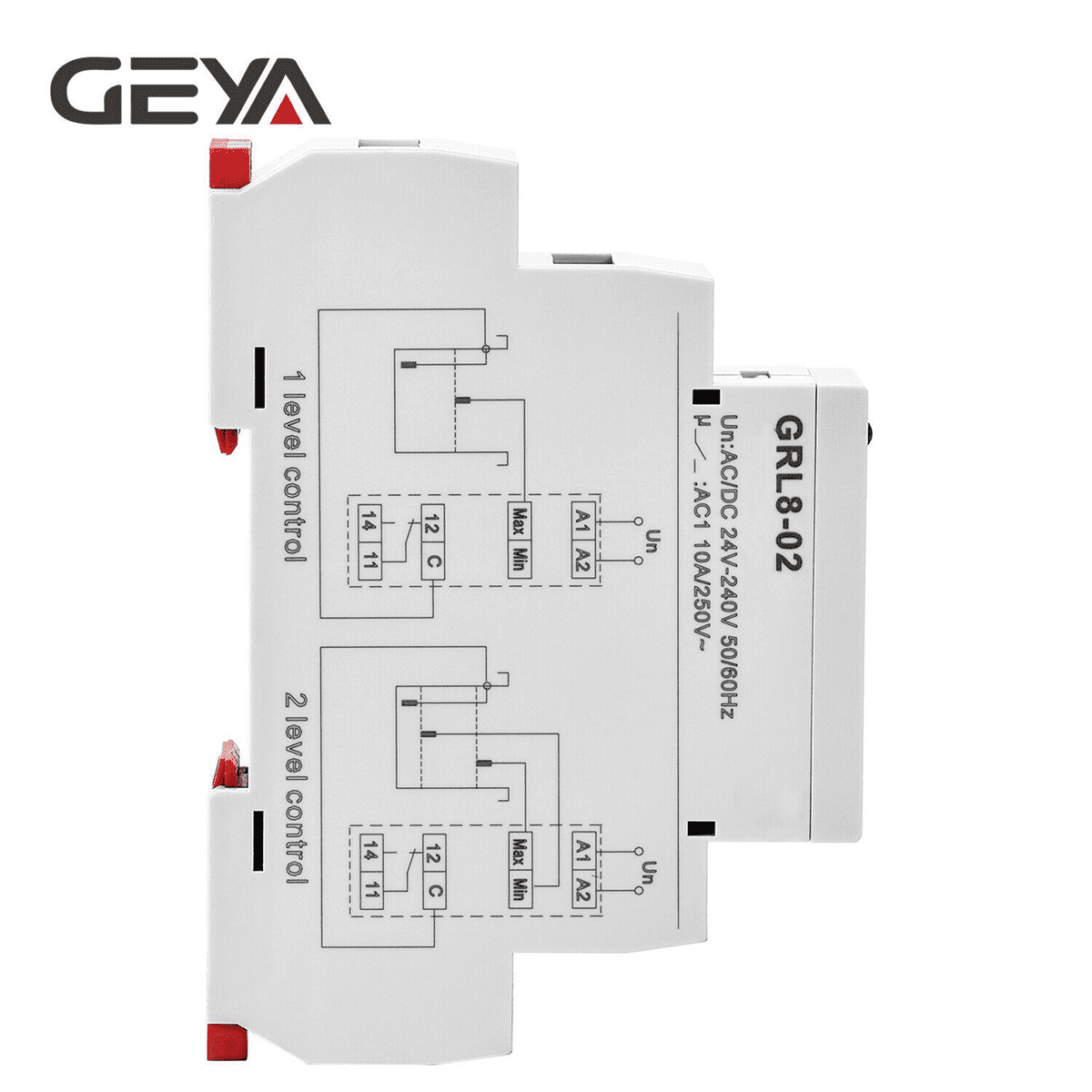 3X GRL8-02 Liquid Control Relay Level Control Relay 10A ACDC24V-240V Wide Range Voltage Water Pump Relay