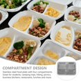 thumbnail image 4 of MasteelfCA 1Pc Stainless Steel Divided Plate Rectangular 4 Sections Food Serving Tray, 4 of 8