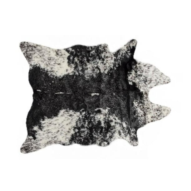 Luxe Faux Fur 676685029812 Cowhide Rug, Faux Cowhide Rug Black And White