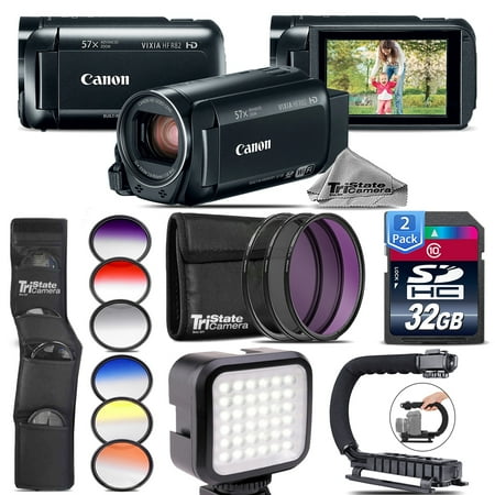 Hf Low Pass Filter - Canon VIXIA HF R800 57x Camcorder + 6PC Graduated Color Filter + LED - 64GB Kit