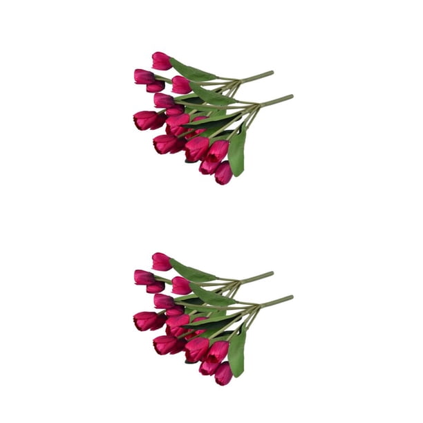 Advancent 2 uds flores artificiales tulipanes de seda Real Touch simulación nupcial mano Faux flor decoración fiesta arreglos Type3 NO3