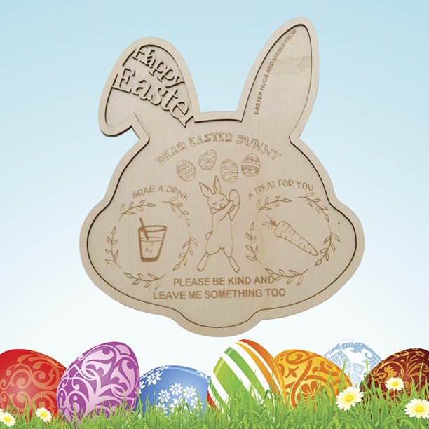 Plato De Comida Plato de comida con forma de dibujos animados Bandeja para servir postre de conejo de Pascua lindo (L) Wdftyju Libre de BPA