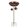 thumbnail image 3 of Baño de pájaros de hierro para comedero de exterior, fácil de montar, diseño , novedoso, suministros de jardín con estaca para patio trasero., 3 of 8