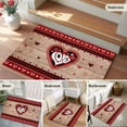 thumbnail image 6 of Valentine's Day Washable Area Rug 2 x 3 ft Buffalo Plaid Love Heart Rustic Wood , Soft Non Slip Rugs Stain Repellent Indoor Felt Carpet for Living Dining Room Bedroom Home Office, 6 of 9
