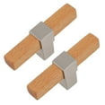 thumbnail image 1 of Poignée de Cabinet, Poignée de Porte Facile à Installer 2 Pcs Moderne Élégant pour Placards Doré, Argent Brossé, 1 of 8