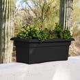 thumbnail image 2 of Bloem Veranda 26" Rectangular Plastic Deck Box Planter - UV-Resistant, Indoor/Outdoor, Black, 2 of 5
