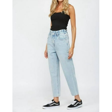 mica denim Paperbag Super High Rise Mom Jeans